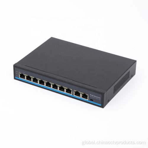 PoE Injector Power over Ethernet 8Port CCTV PoE Switches 48v Manufactory